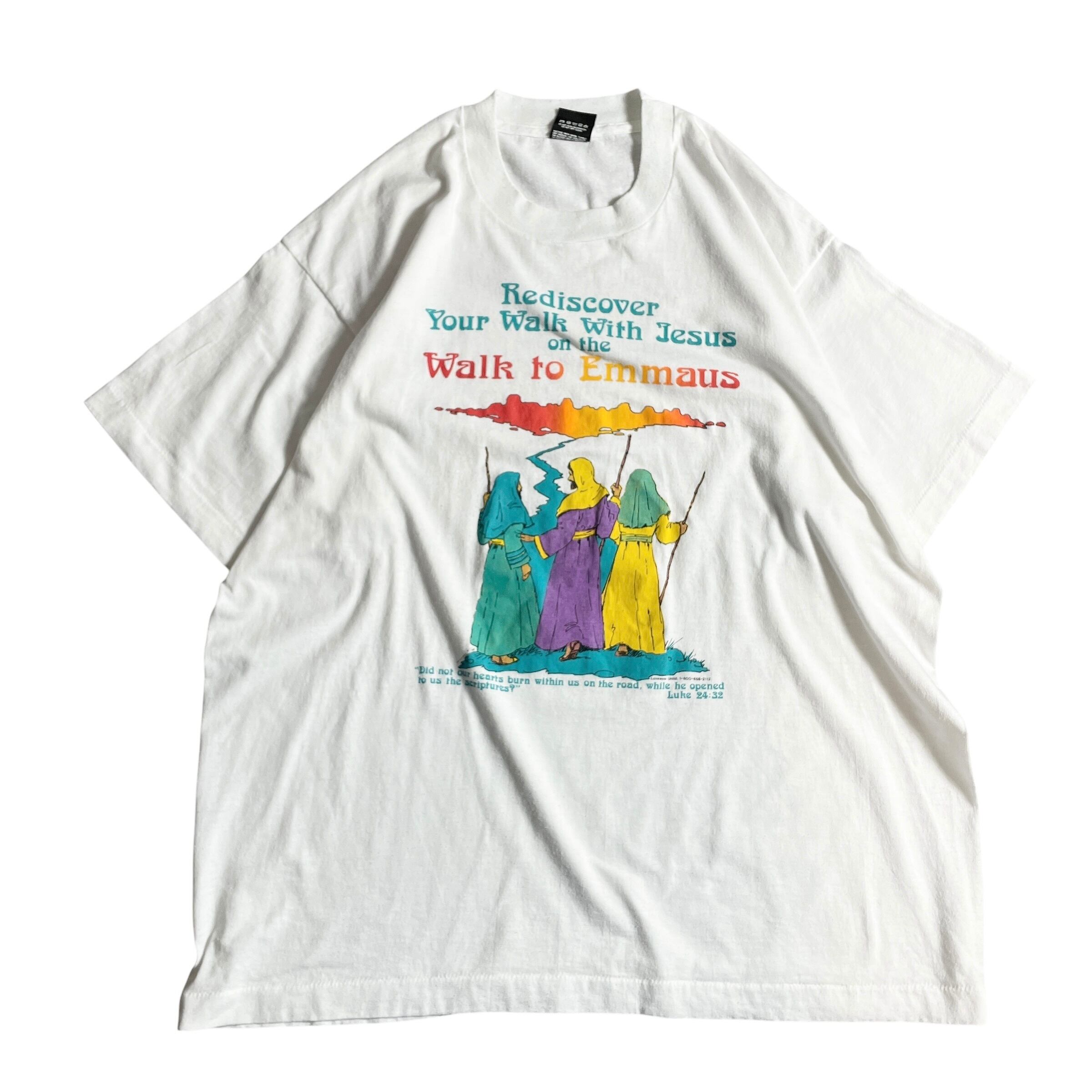90s USA製 walk to Emmaus 宗教 キリスト T-shirt