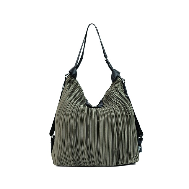 カラフルプリーツ2WAYシャインリュック（ＤＳＰ－９１１）#153ダークグリーン