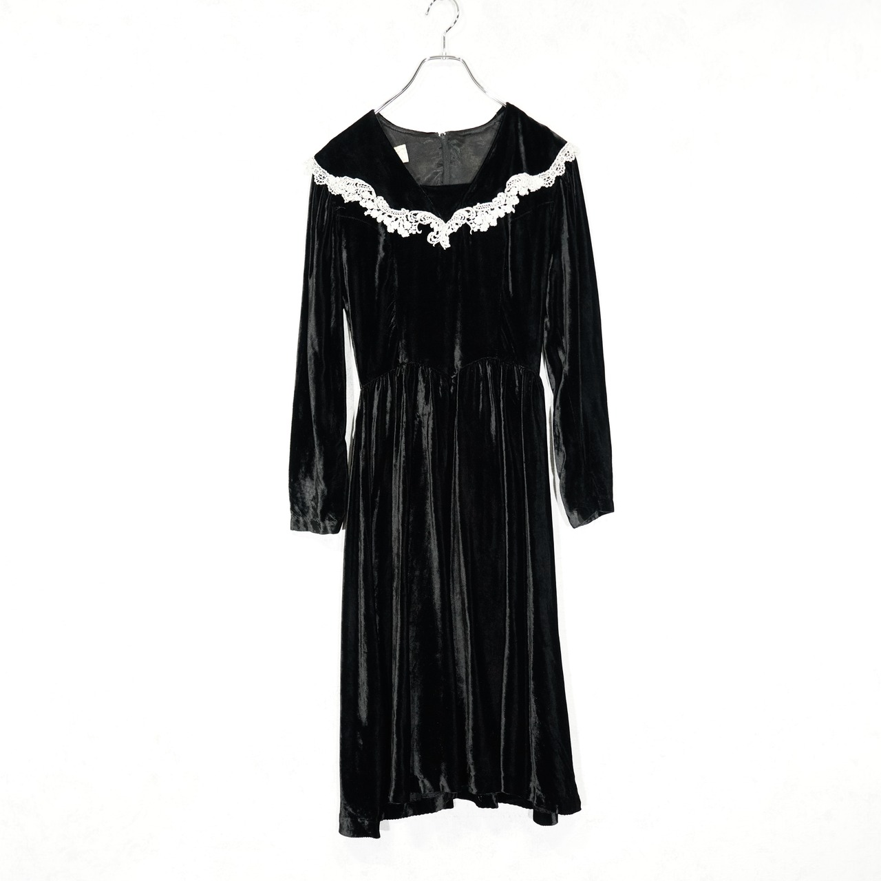 SPECIAL ITEM* USA VINTAGE GUNNE SAX BIG LACE COLLAR DESIGN VELOUR 