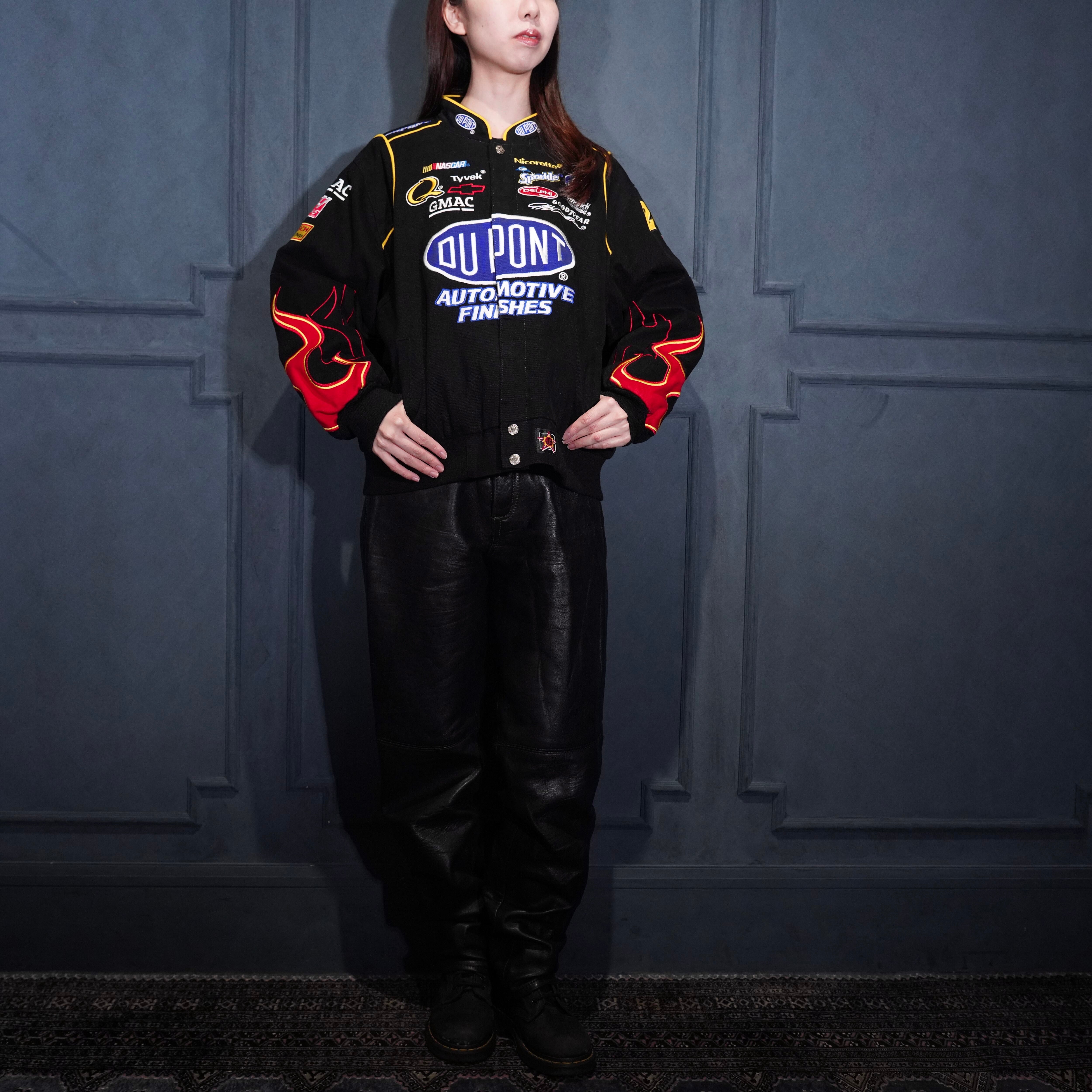 USA VINTAGE JH DESIGN JEFF HAMILTON EMBROIDERY DESIGN RACING