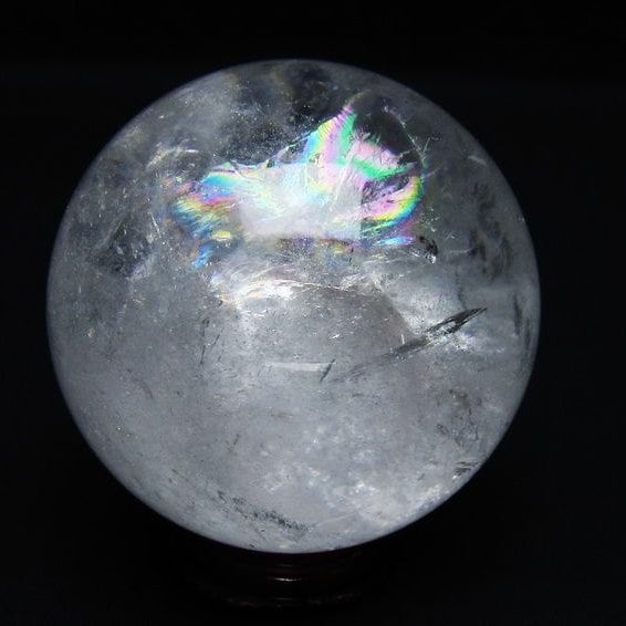 水晶 丸玉 虹入り 67mm スフィア 置物 水晶玉 一点物 151-8723