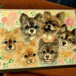 A スケッチ似顔絵 6人描写