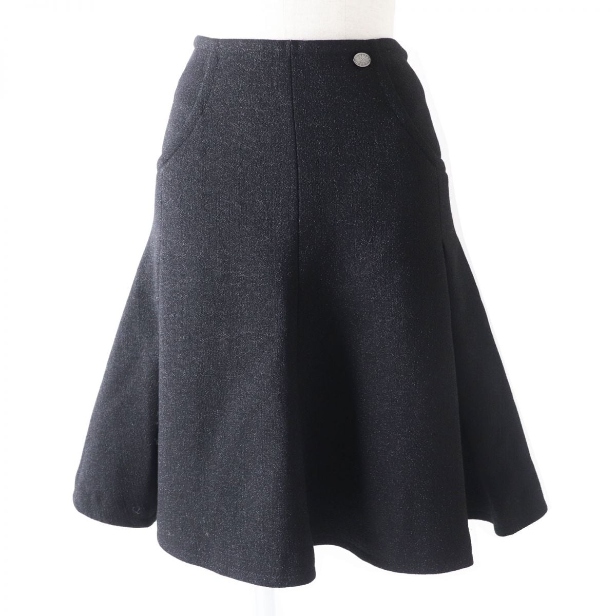 CHANEL スカート　ブラック　M ココマーク シャネルスカートココマーク付き正規品