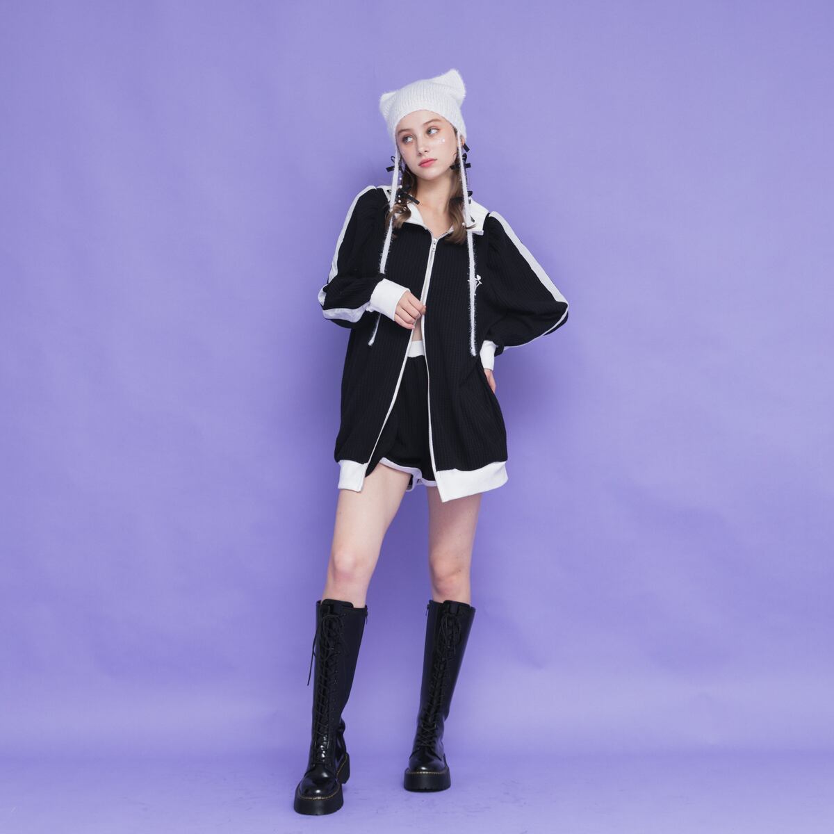 ワッフルジップセーラープルオーバー | lilLilly official webstore