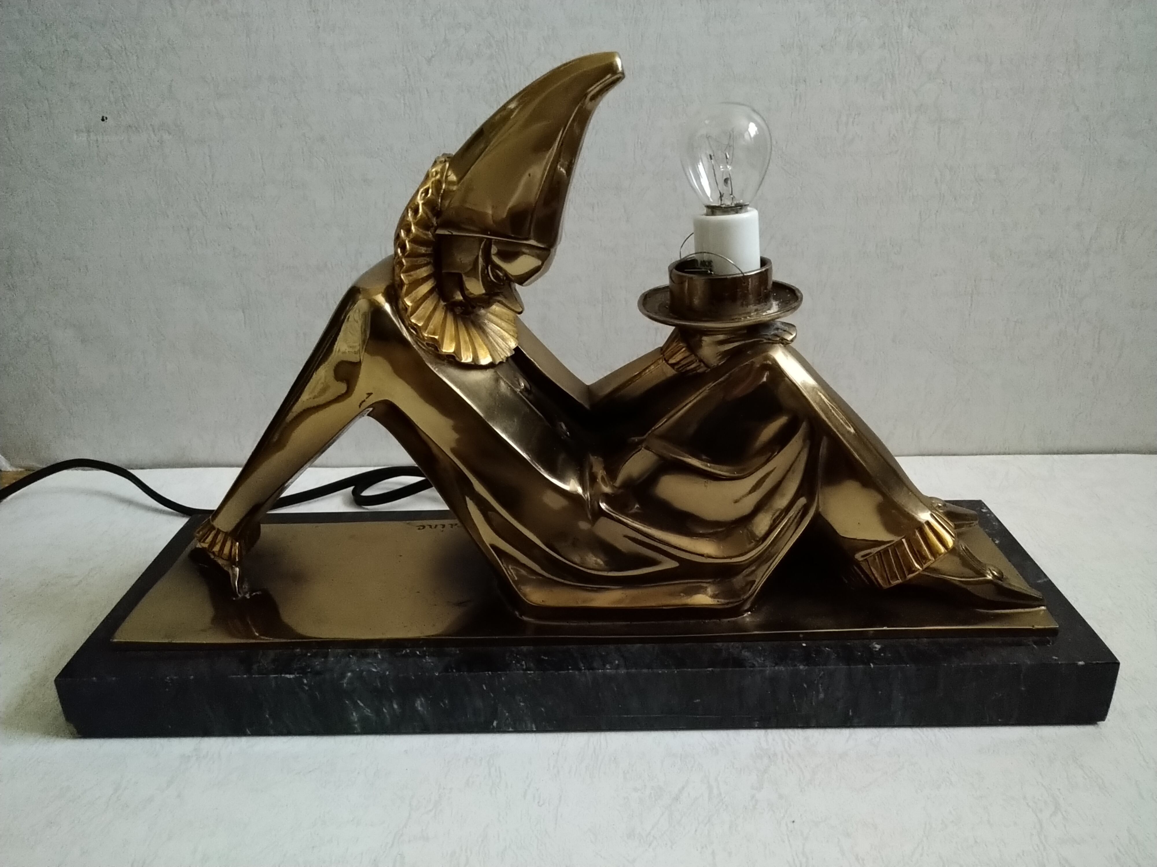 ア−ルデコのピエロランプ 　アンティーク・レプリカ ア−ルデコのピエロランプ アンティーク・レプリカ ア−ルデコのピエロ