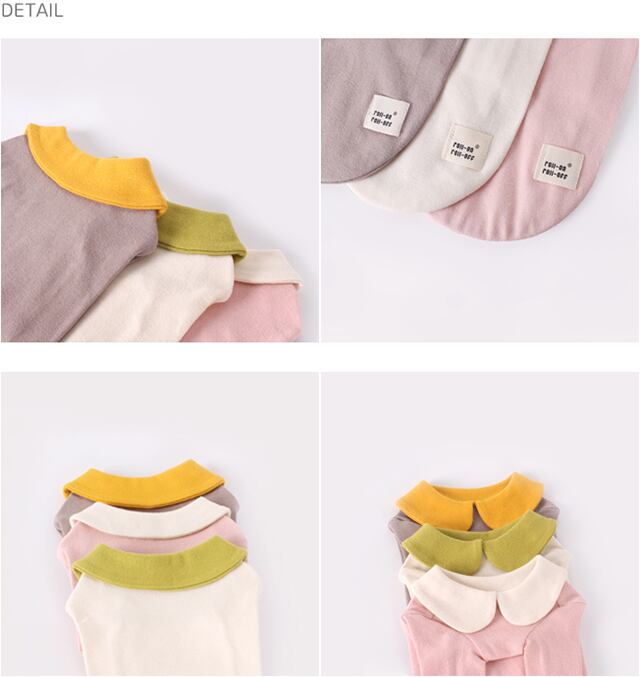 【SALE】creamy kara t-shirt S ~ XL / 犬服 春夏 新作 可愛い 犬の服 トップス 長袖 ドッグウェア ストレッチ 小型犬 中型犬 ペット top106