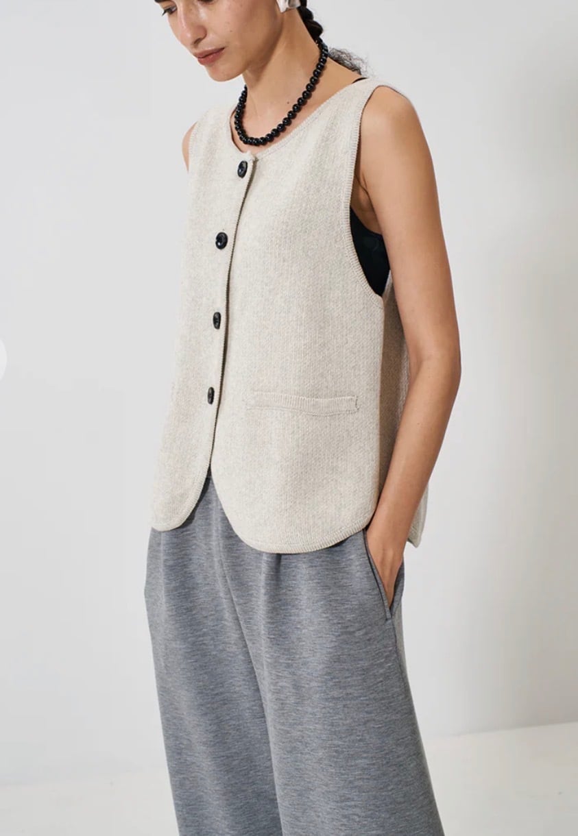 PUENTE プエンテ　イカベスト YENN 】 BOAT NECK KNIT VEST | valance 福井｜レディース セレクト