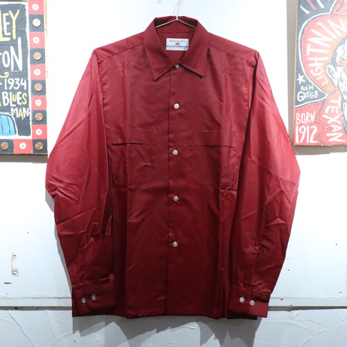 【DEAD STOCK】60s FRUIT OF THE LOOM Shirt Dark Red