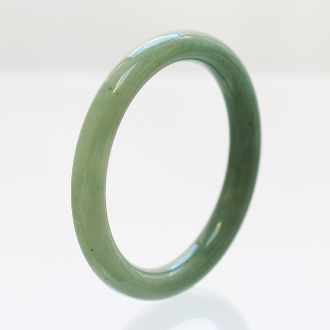 【内径 53mm】透明感ある翡翠バングル princess A貨翡翠 jd_bg1317