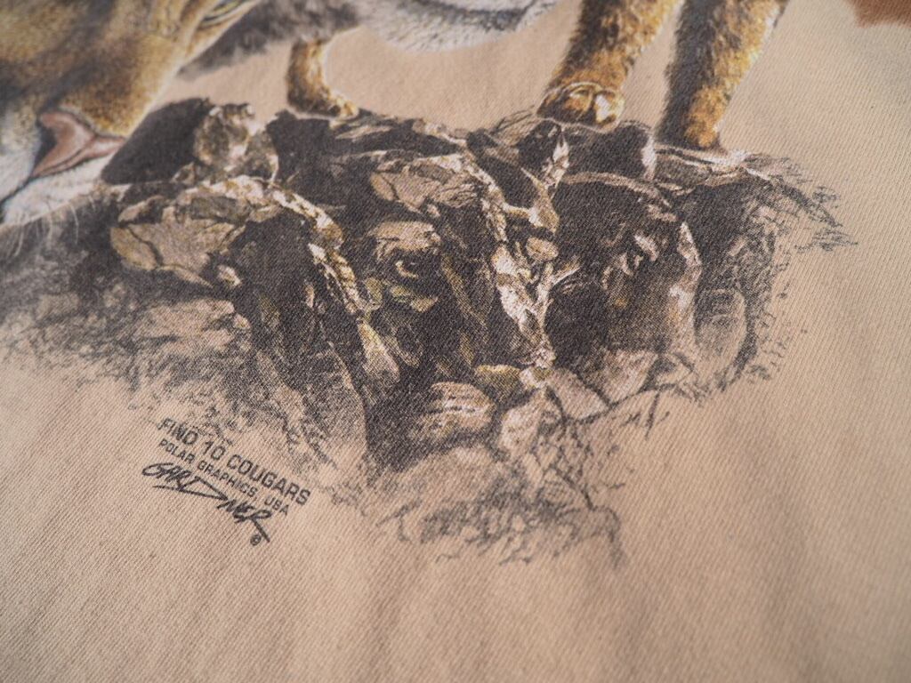 Find 10 Cougas piece trompe l'oeil dyeing loose Tee