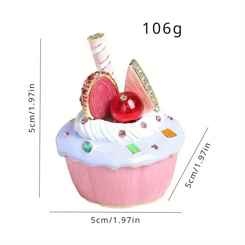 メタルジュエリーボックス ヴィンテージ 小物収納 お洒落 カップケーキ