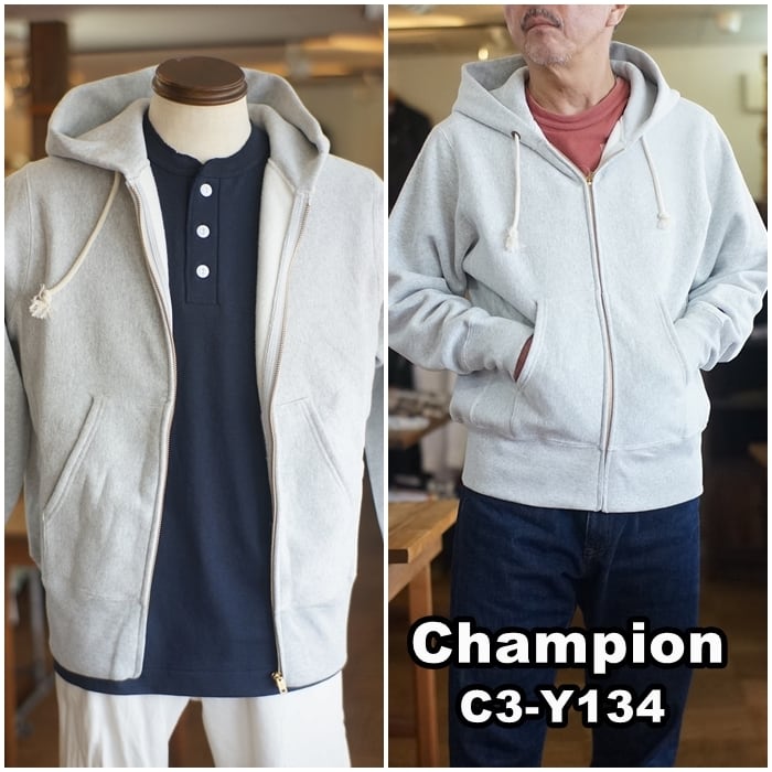 Champion チャンピオン C3-Y134 グレー Reverse Weave Zip Hooded Sweat ジップフーディ L チャンピオン champion ジップスウェット パーカー c3-y134 リバース