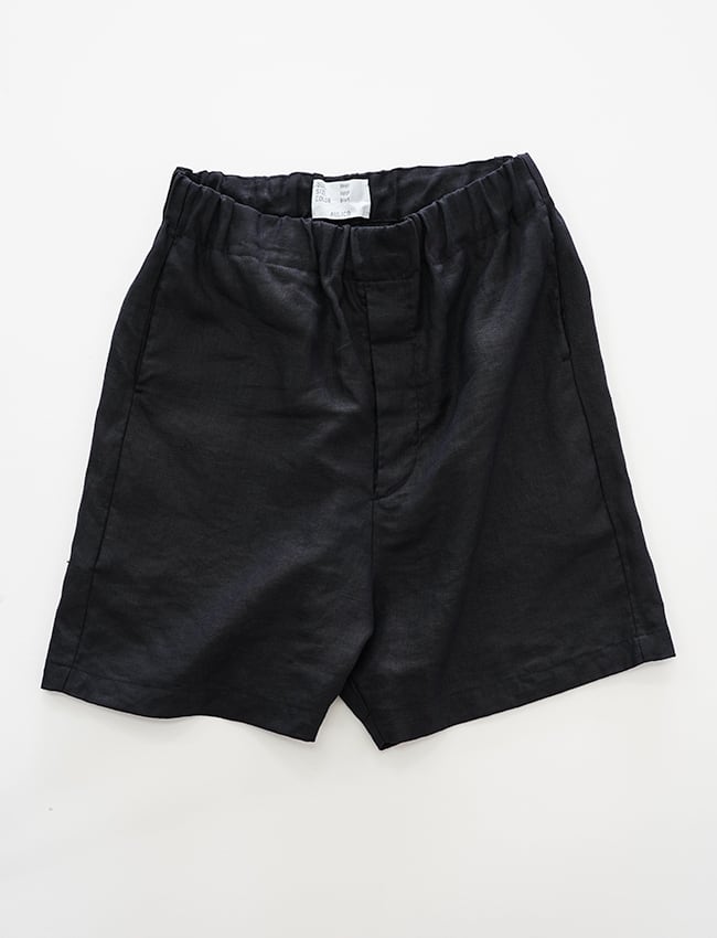 aulico : LINEN SHORT PANTS / BLACK | aulico