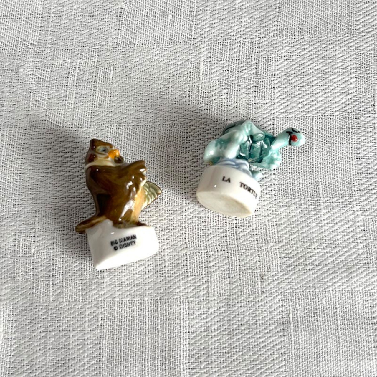 フェーブ　陶器ミニチュア　ふくろう　かめ　 2個セット　ガロットデロア　19otd89-6