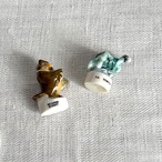 フェーブ　陶器ミニチュア　ふくろう　かめ　 2個セット　ガロットデロア　19otd89-6
