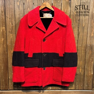 1960's VINTAGE LLBEAN BORDER PATTERN WOOL COAT 【サイズ表記 42】  / 1960年代  ヴィンテージ エルエルビーン ボーダー柄 ウールコート 【着画有り】