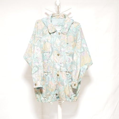Whole Pattern Hoodie Coat
