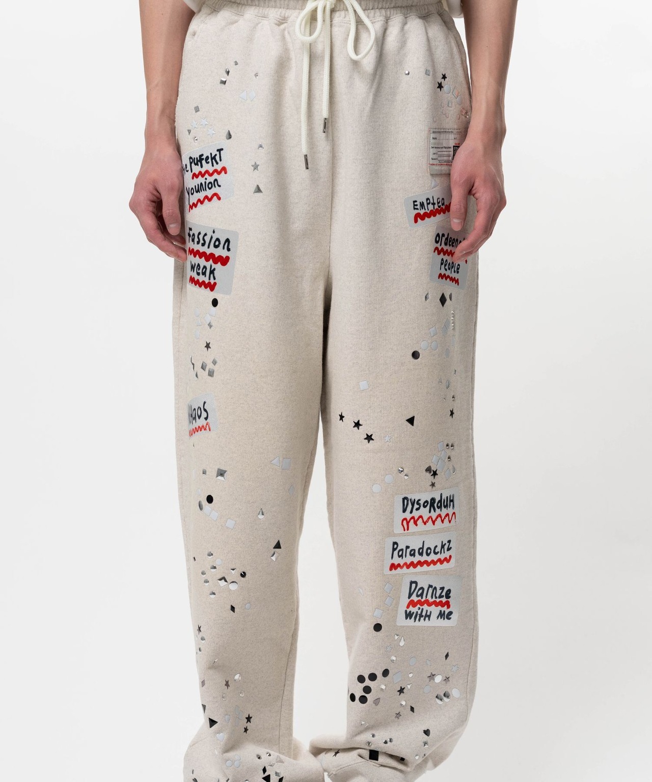 【26SS】Maison MIHARA YASUHIRO ミハラヤスヒロ /Embellished Sticker Sweat Pants - 4
