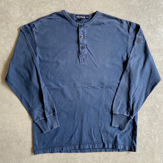 1980s  NAUTICA  L/S  Henley Tee  M　H492