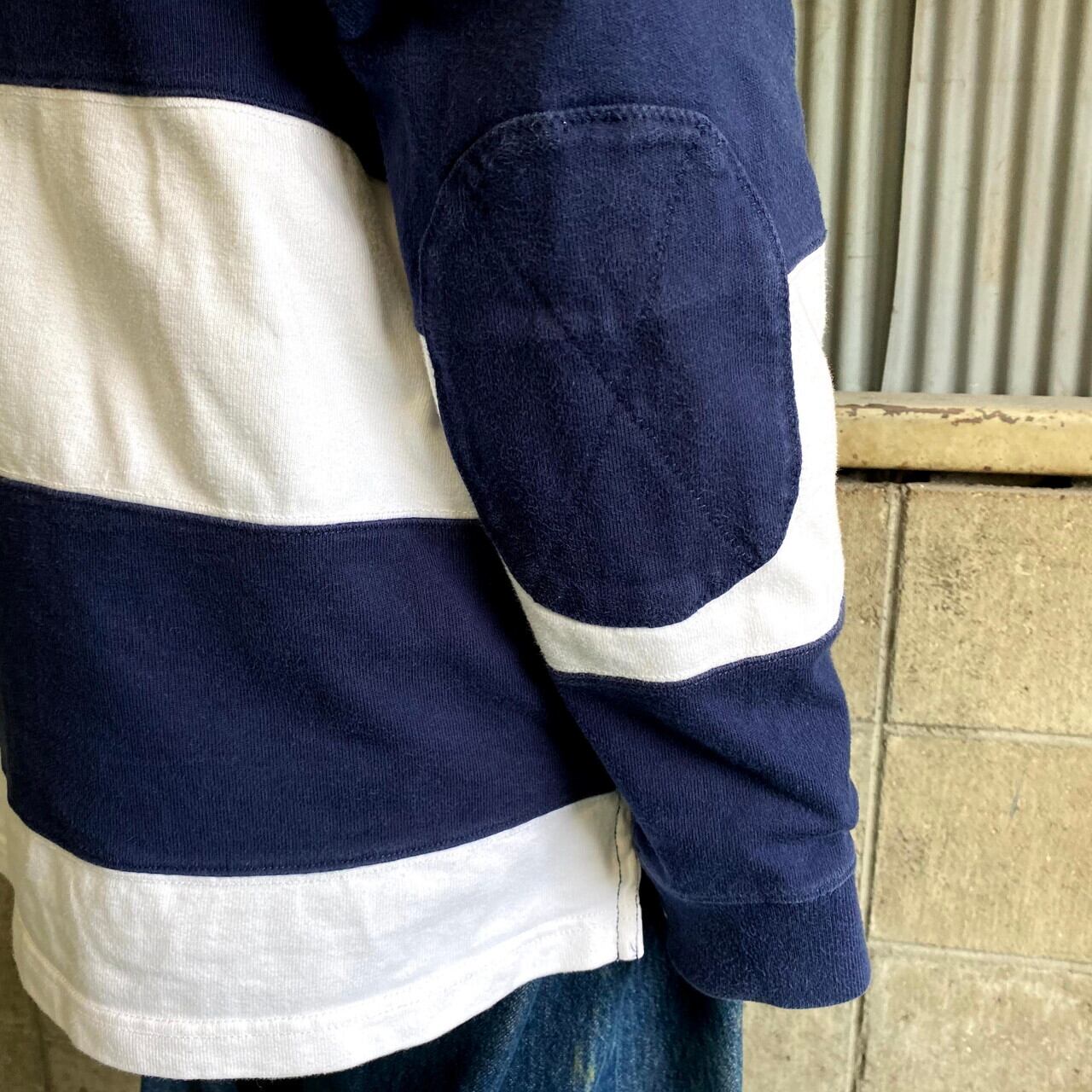 ポロバイラルフローレン ボーダー 長袖 ラガーシャツ メンズXL