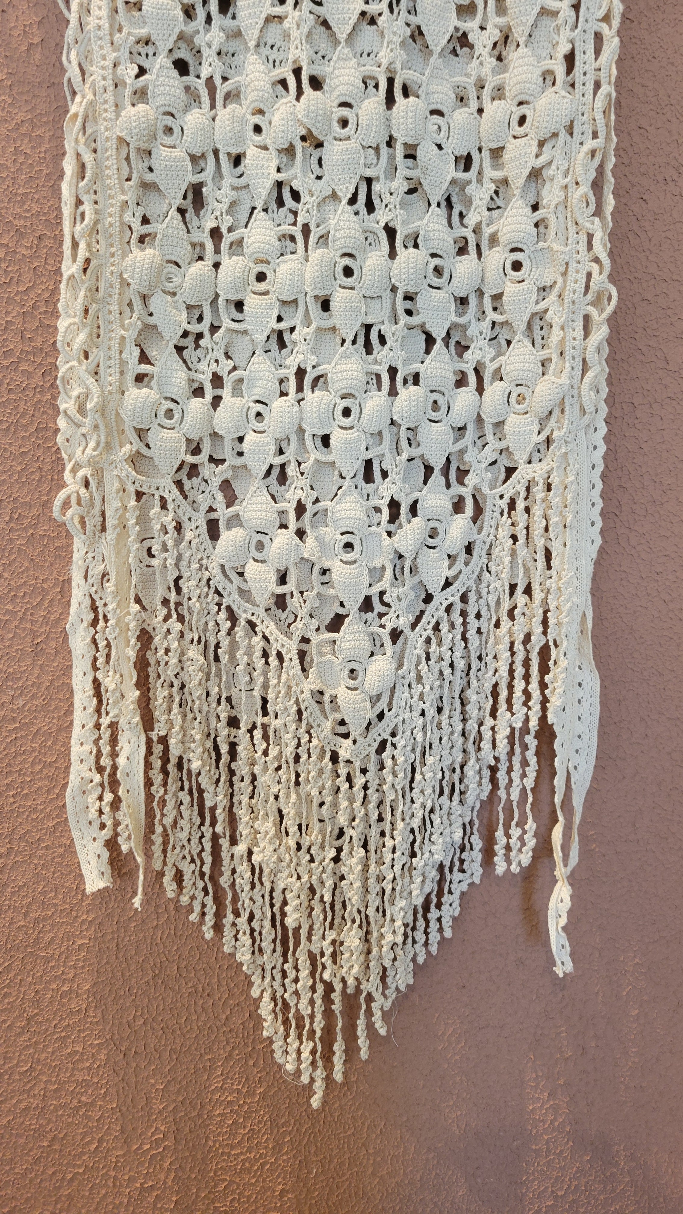 ヴィンテージクロシェドイリーリメイクポンチョ ヴィンテージクロシェドイリーリメイクポンチョ