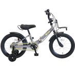 コストコ再販商品 ロゴス 16インチ 子供用 折り畳み自転車 LG-16FD グレー