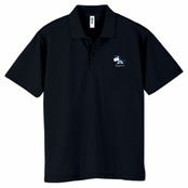 ドライポロシャツ ブラック [ロゴ灰][青ユニコーン][どや][Doyars]