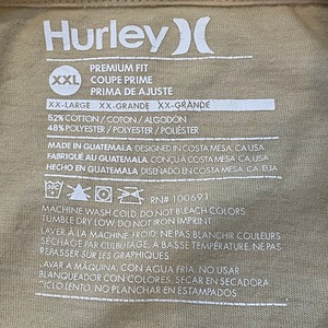 【Hurley】ビッグサイズ Tシャツ ワンポイントロゴ XXL  くすみカラー ベージュ ハーレー US古着 アメリカ古着