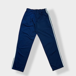 【adidas】トラックパンツ TRACK PANTS ジャージパンツ ジャージ下 パフォーマンスロゴ プリント スリーストライプ アディダス ネイビー US古着