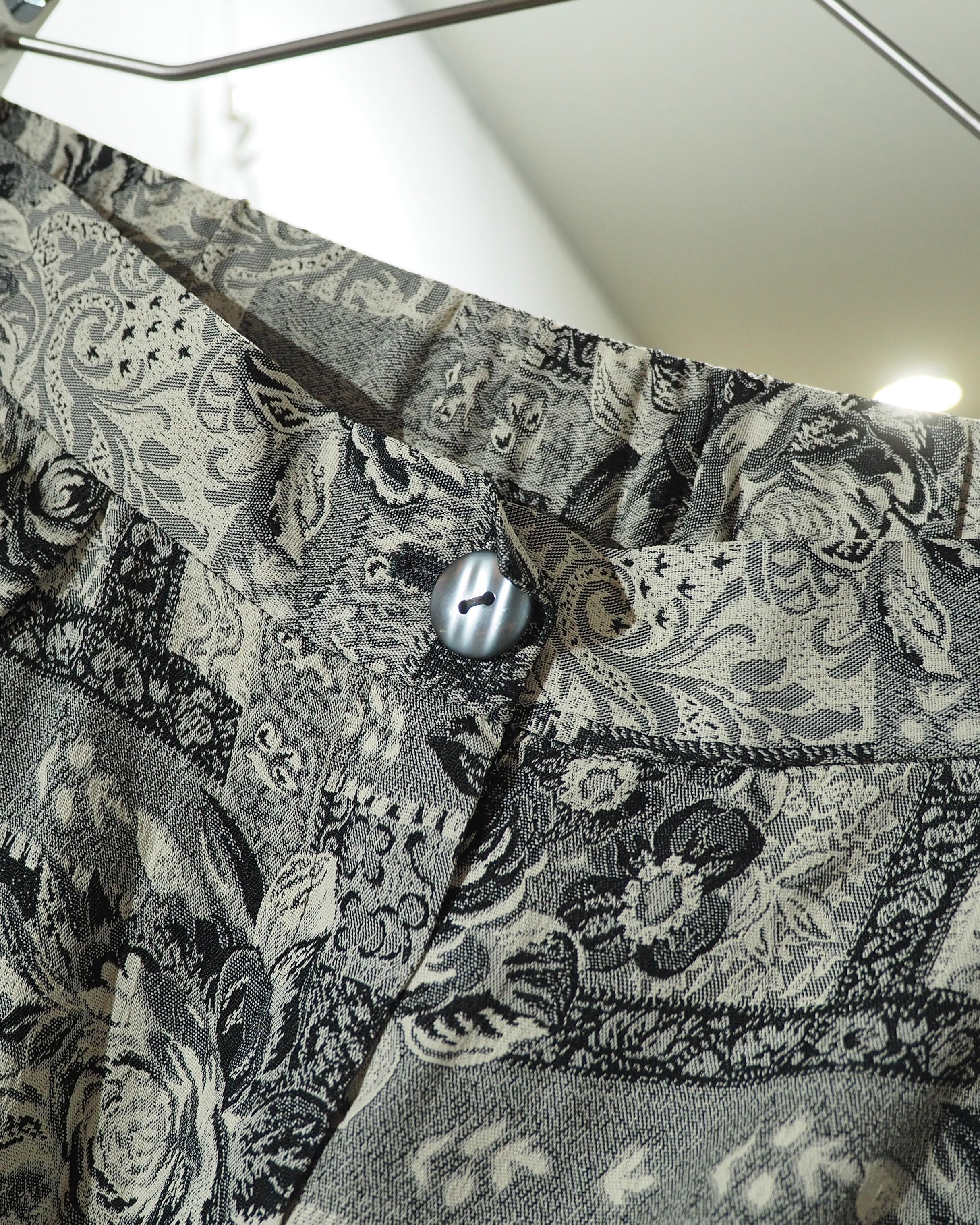 Beautiful Flower × Baroque All Over Pattern Vintage Wide Easy Pants