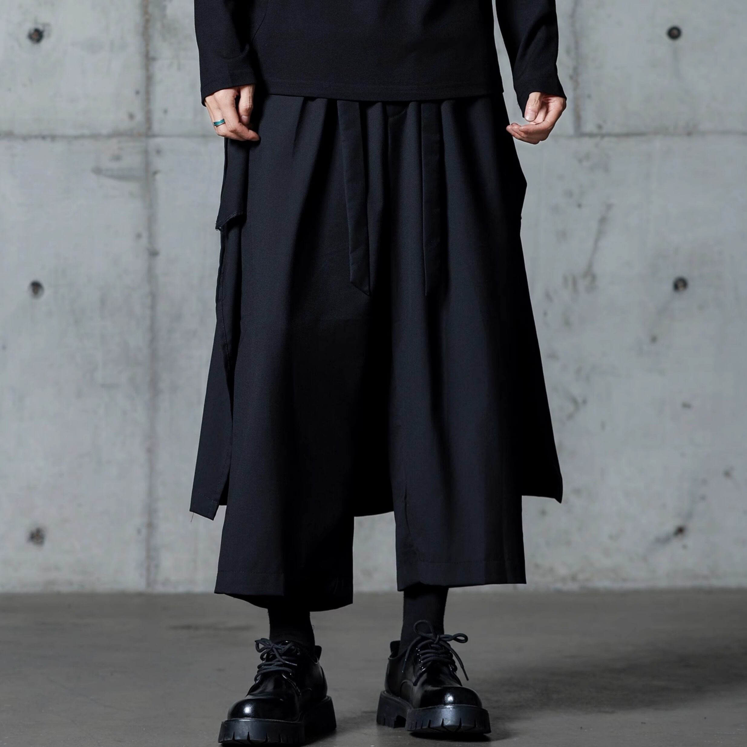 Layered-look Ankle Wide Pants【TR3318】