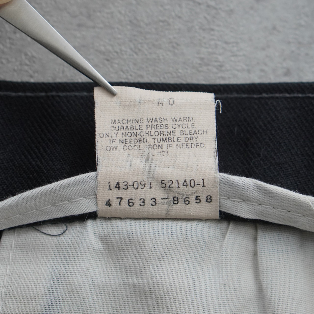 00s Levi's ACTION SLACKS BLACK [W35.5L30.5相当] 古着 - 12
