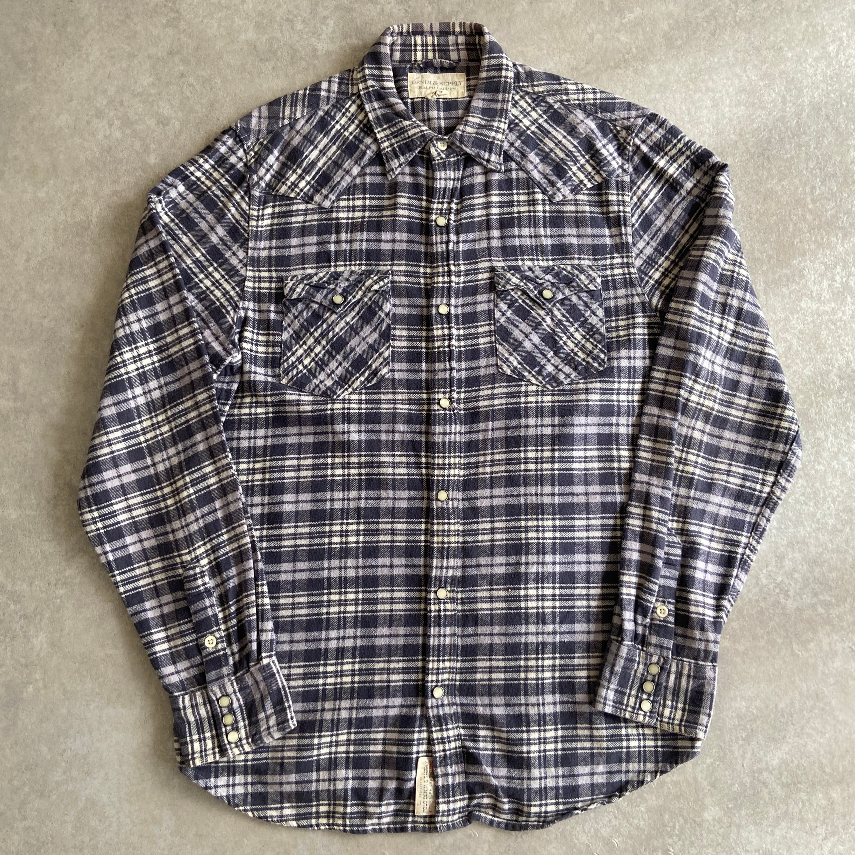 DENIM&SUPPLY RALPH LAUREN L/S Western Flannel Shirt L H697