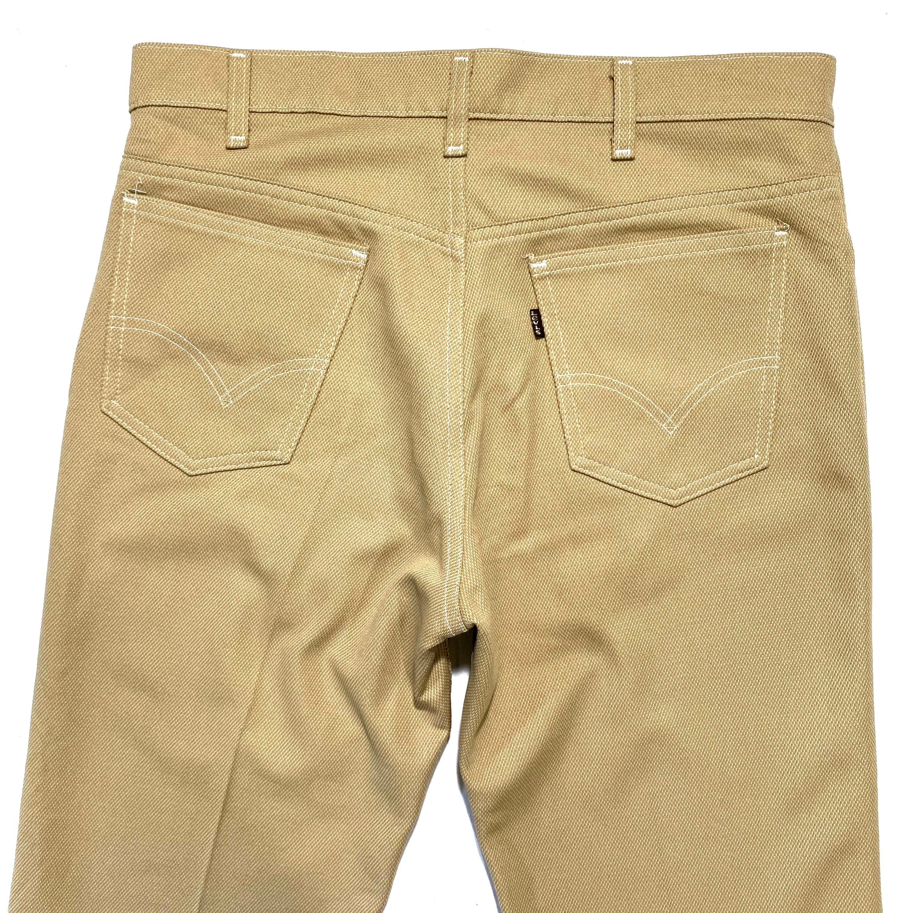 70年代 Levi S リーバイス Sta Prest スタプレ スラックスパンツ ブーツカット フレアパンツ メンズw34 42talon ベージュ ロングパンツ Al Cave 古着屋 公式 古着通販サイト