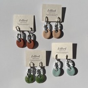 くすみカラー × ダルメシアン ピアス / イヤリング