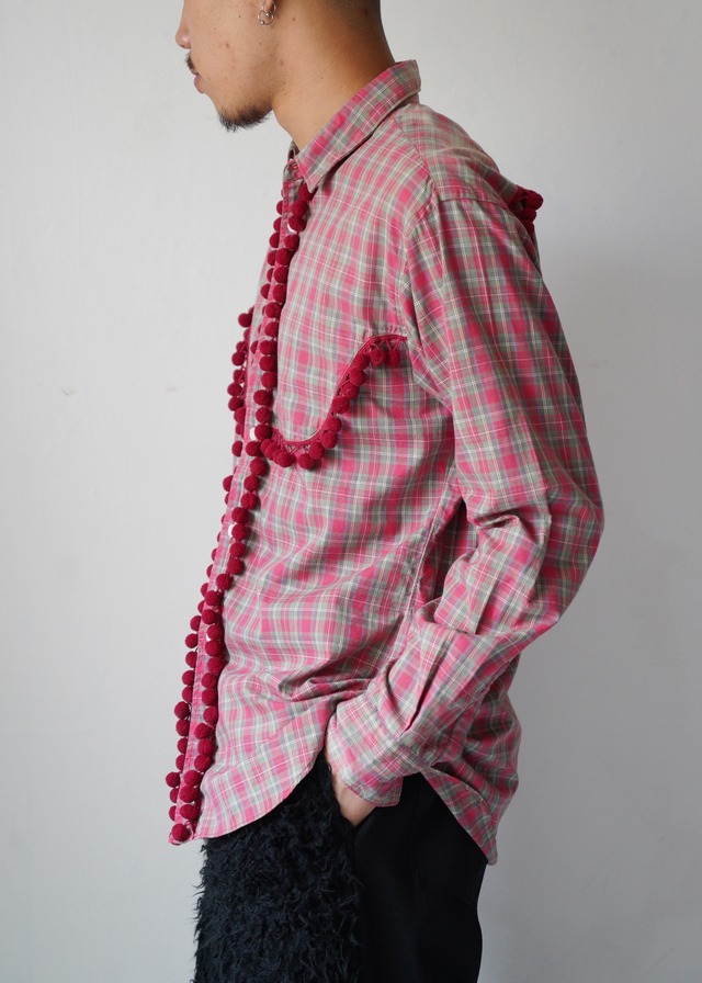 COMME des GARCONS SHIRT 14SS tassel check shirt