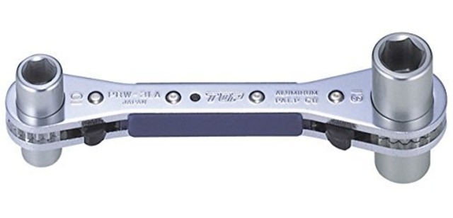 トップ工業 (TOP) アルラッチ 8x10㎜ 12x13㎜ 4サイズ ラチェット アルミ合金製 超軽量 20°送り 6角 配管 水道 電気工事 PRW-3LA 燕三条 日本製