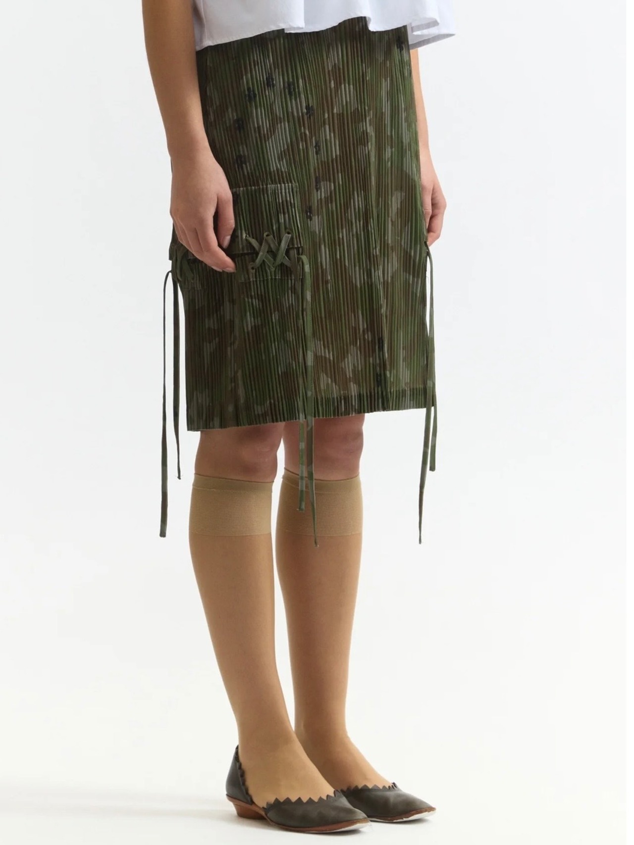 【26SS】P.A.M  Perks And Mini パークスアンドミニ / W OAKLEAF PLEATED SKIRT  / スカート - 1