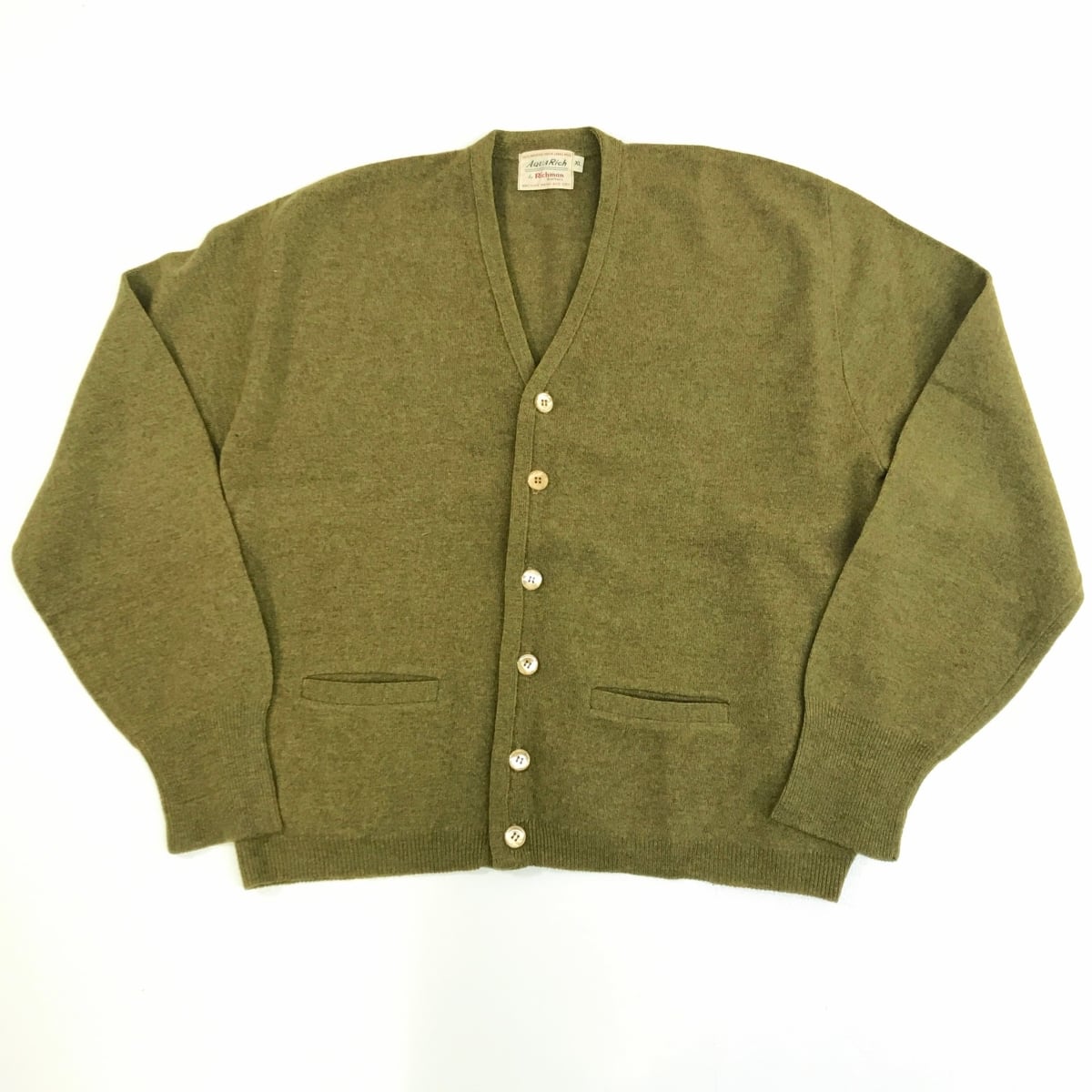 可愛い】60s ラムウール カーディガン マスタード からし L 美品