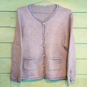 Mohair Knit Cardigan Light Blue