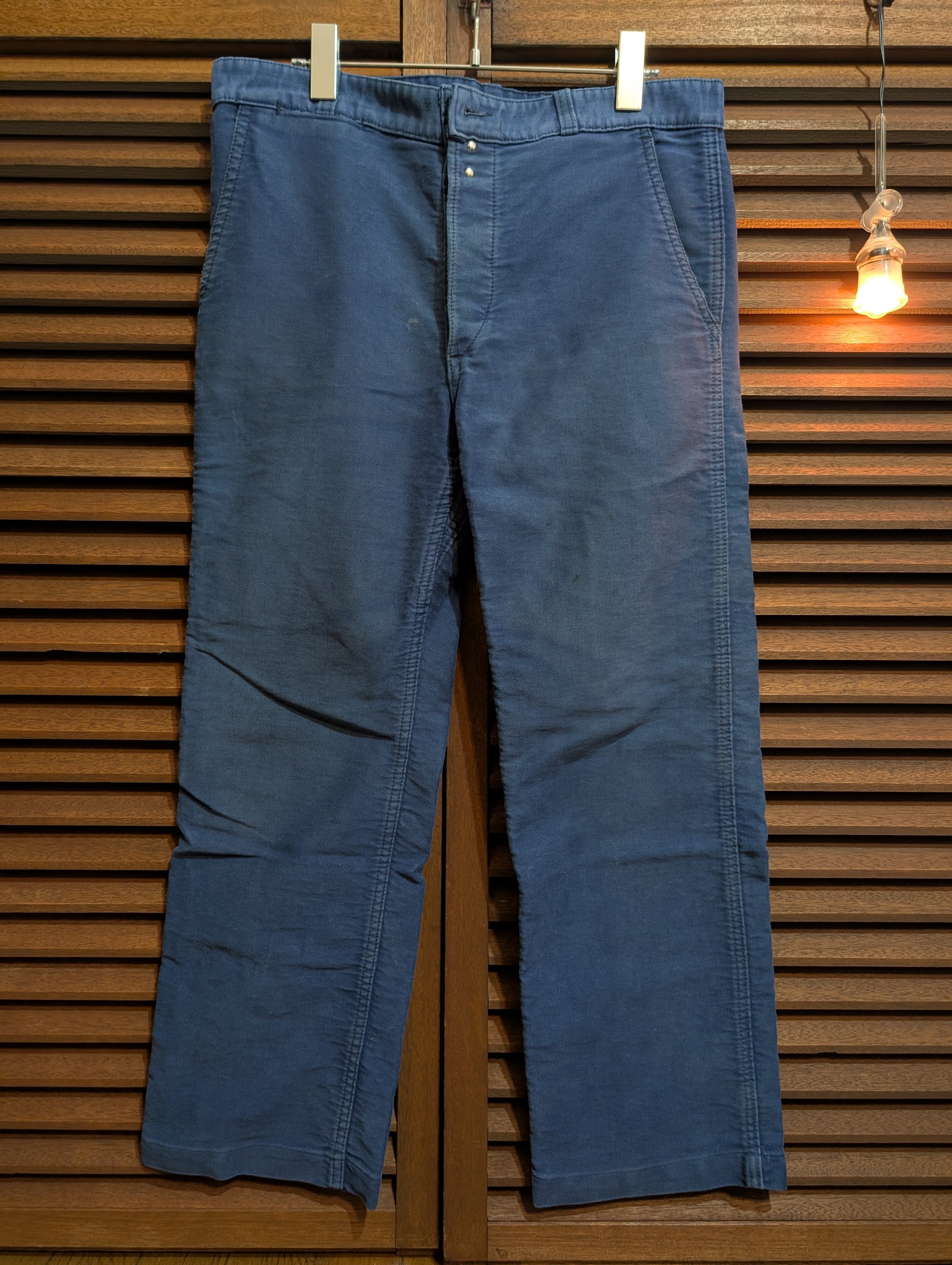 60s France DUBURE DEVERCHERE Moleskin Work Pants Metalhook