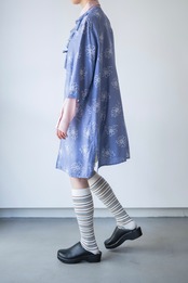 Cerulean frilled summer robe