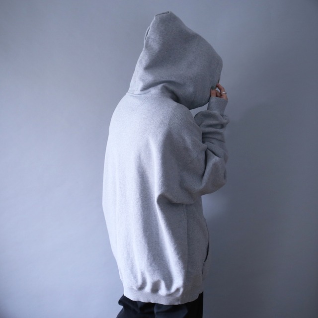 "Champion" light gray color super over silhouette sweat parka