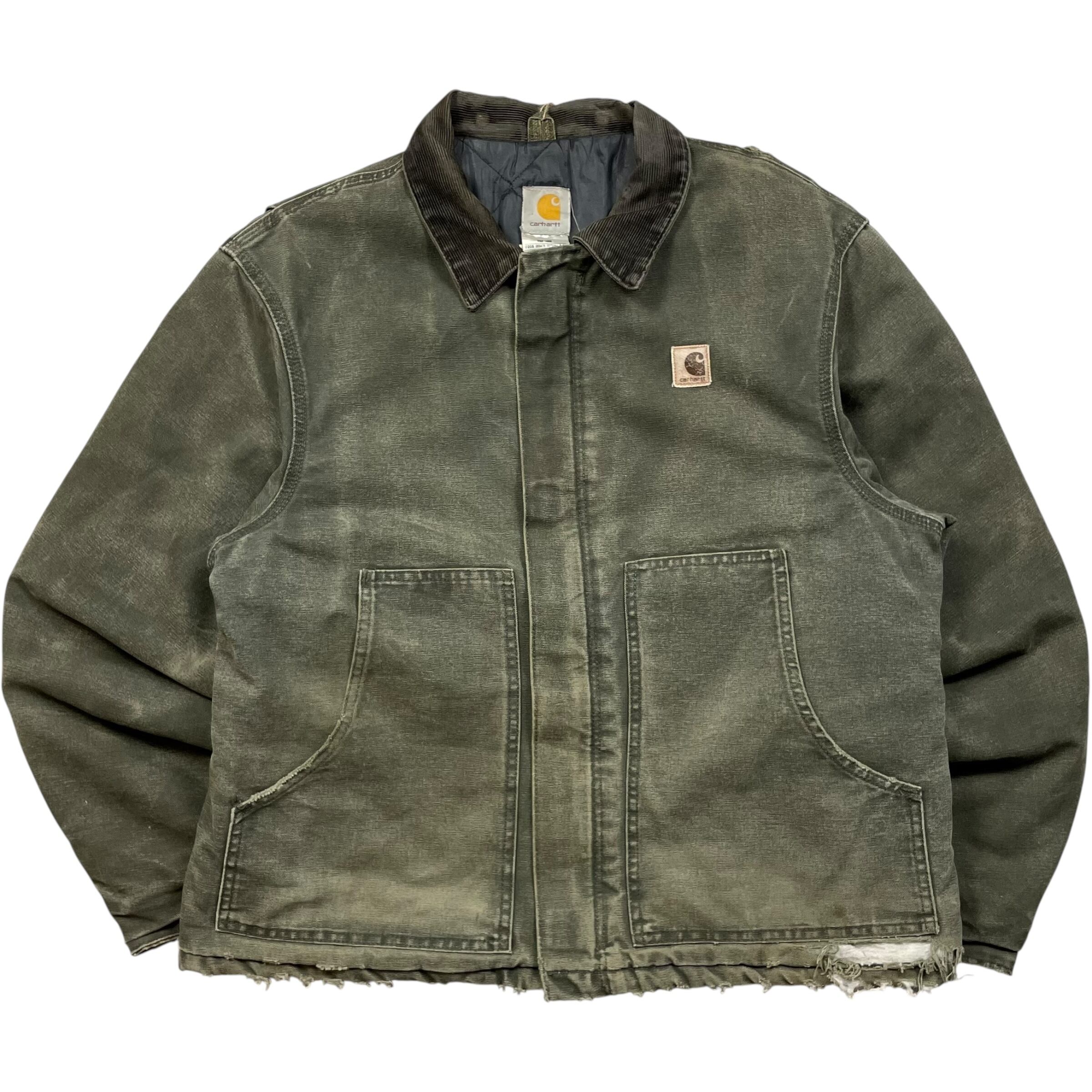 《L》 Carhartt カーハート トラディショナルジャケット ワークジャケット フェード モスグリーン USA製 no.8894