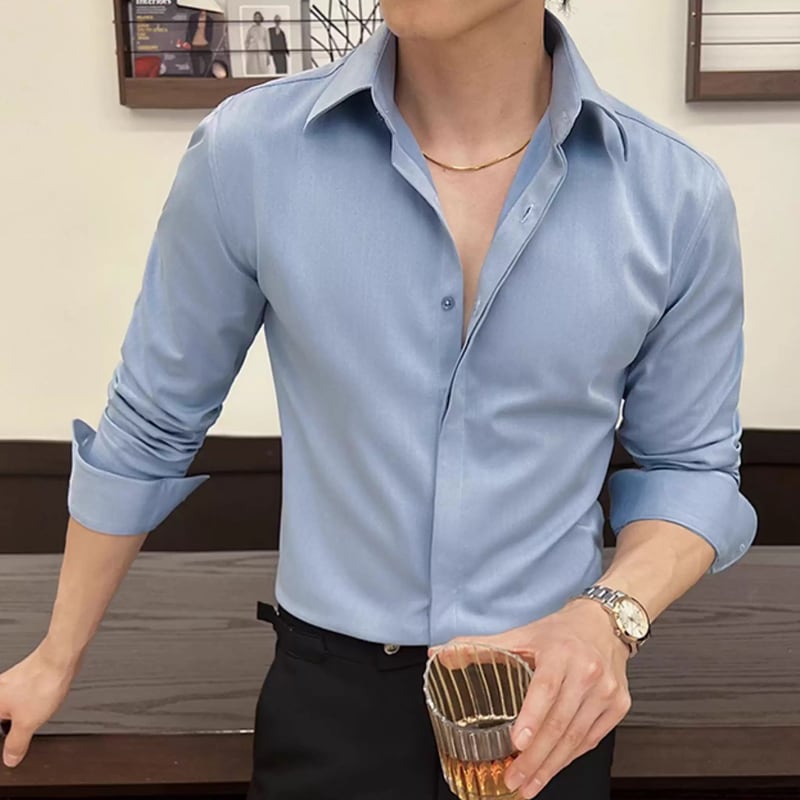 長袖 シャツカラー スタンダード シャツ 3color KA1323