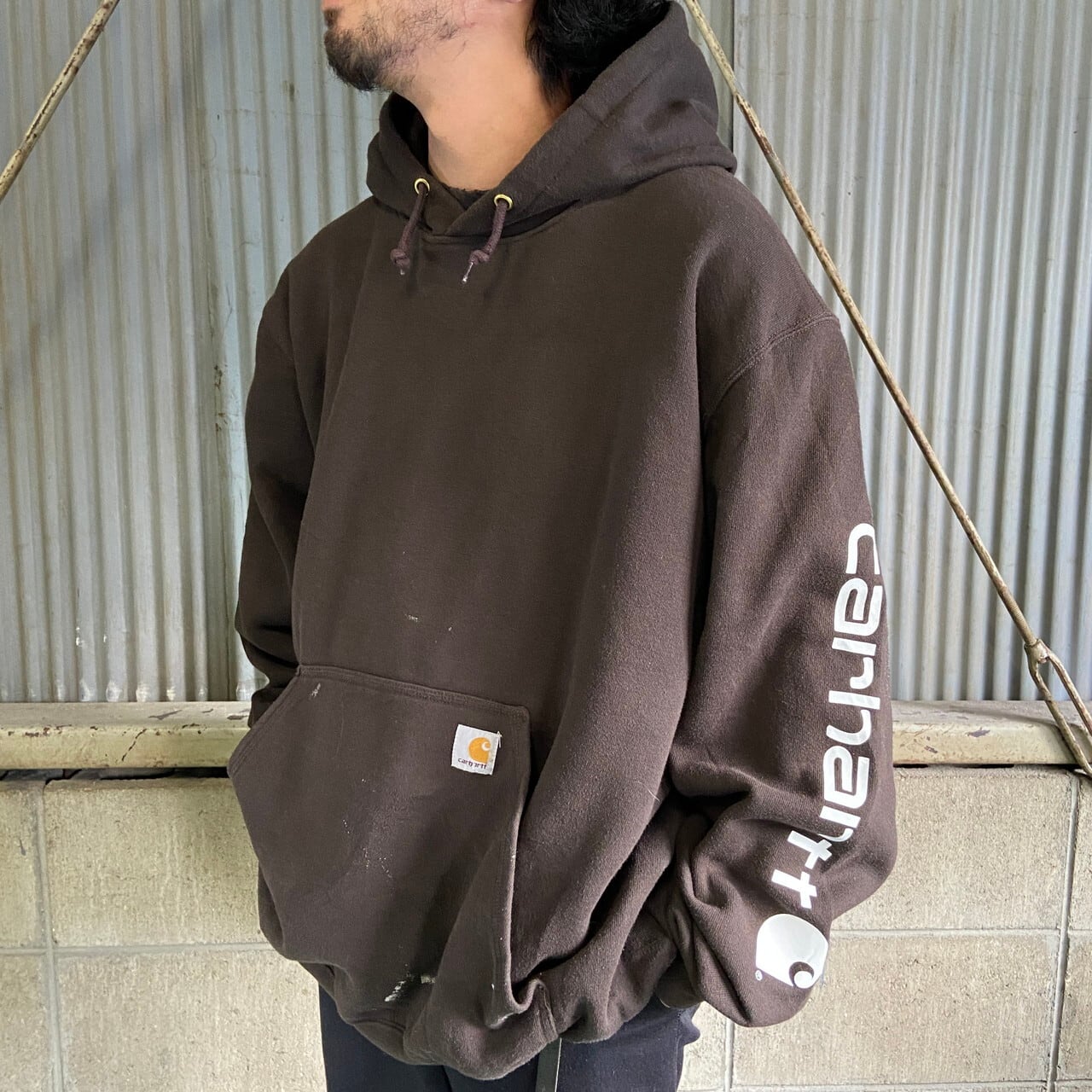 純正売上 新品 パーカー XLサイズ carhartt 袖プリ | wasser-bau.com