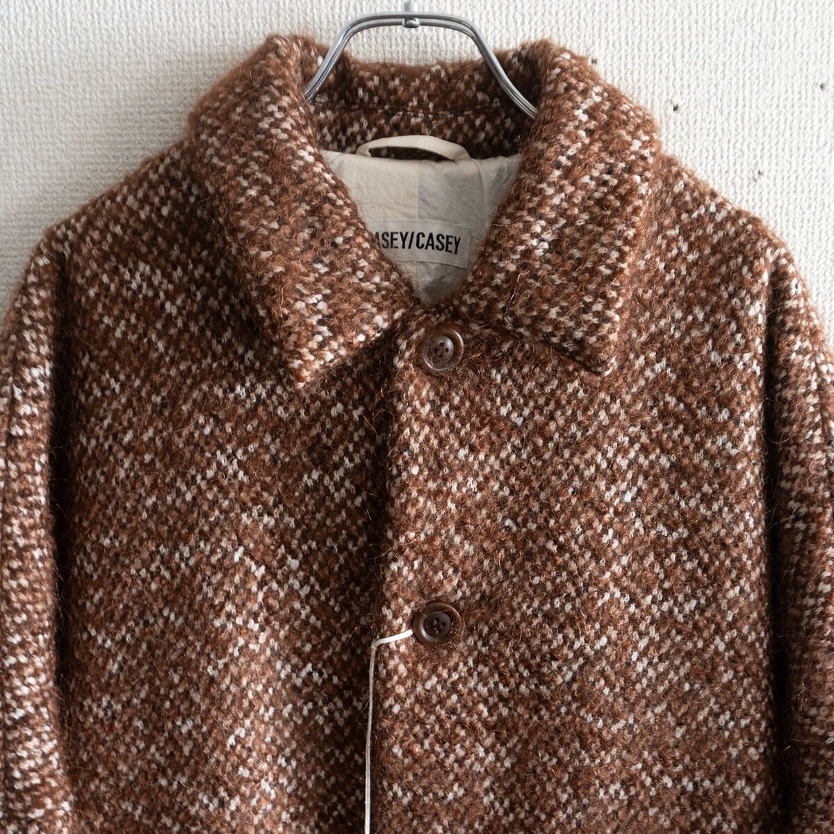 未使用/最高級】 CASEY CASEY 【BIG BLOBBY COAT TWEED/25HM237】S