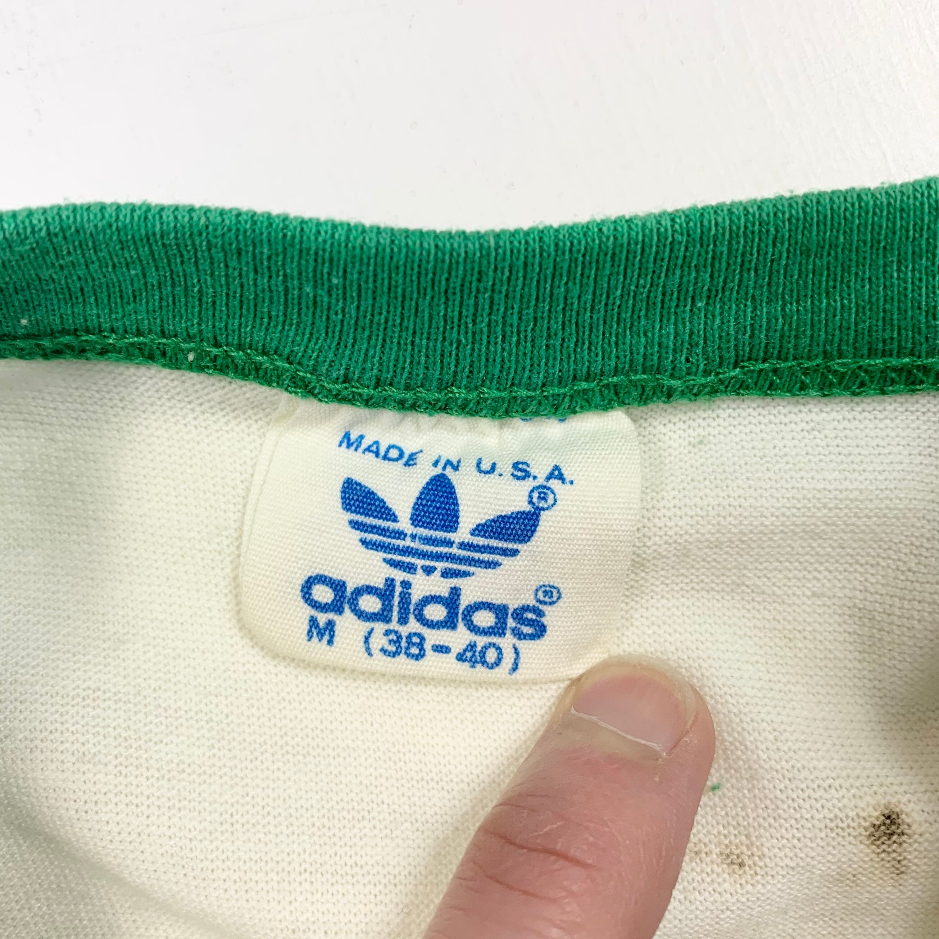 80s Adidas アディダス USA製 レインボートレフォイル ラグラン Tシャツ ビンテージ M