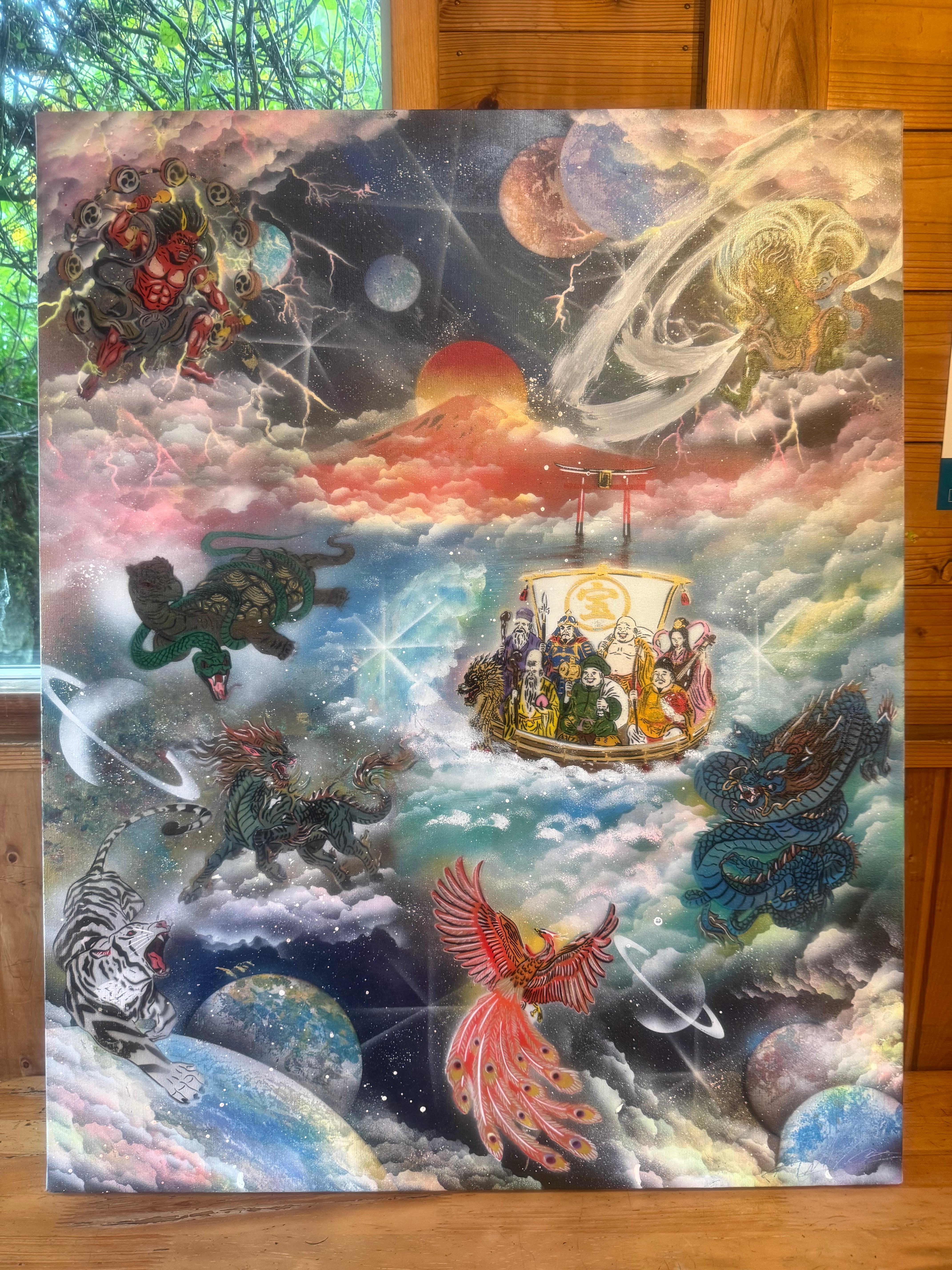 Grysonアート3L ベルルッティワールドマップパロディオマージュアート