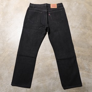 美品 36×30 USA 01年 Levi’s 505 サルファー ブラック デニム パンツ